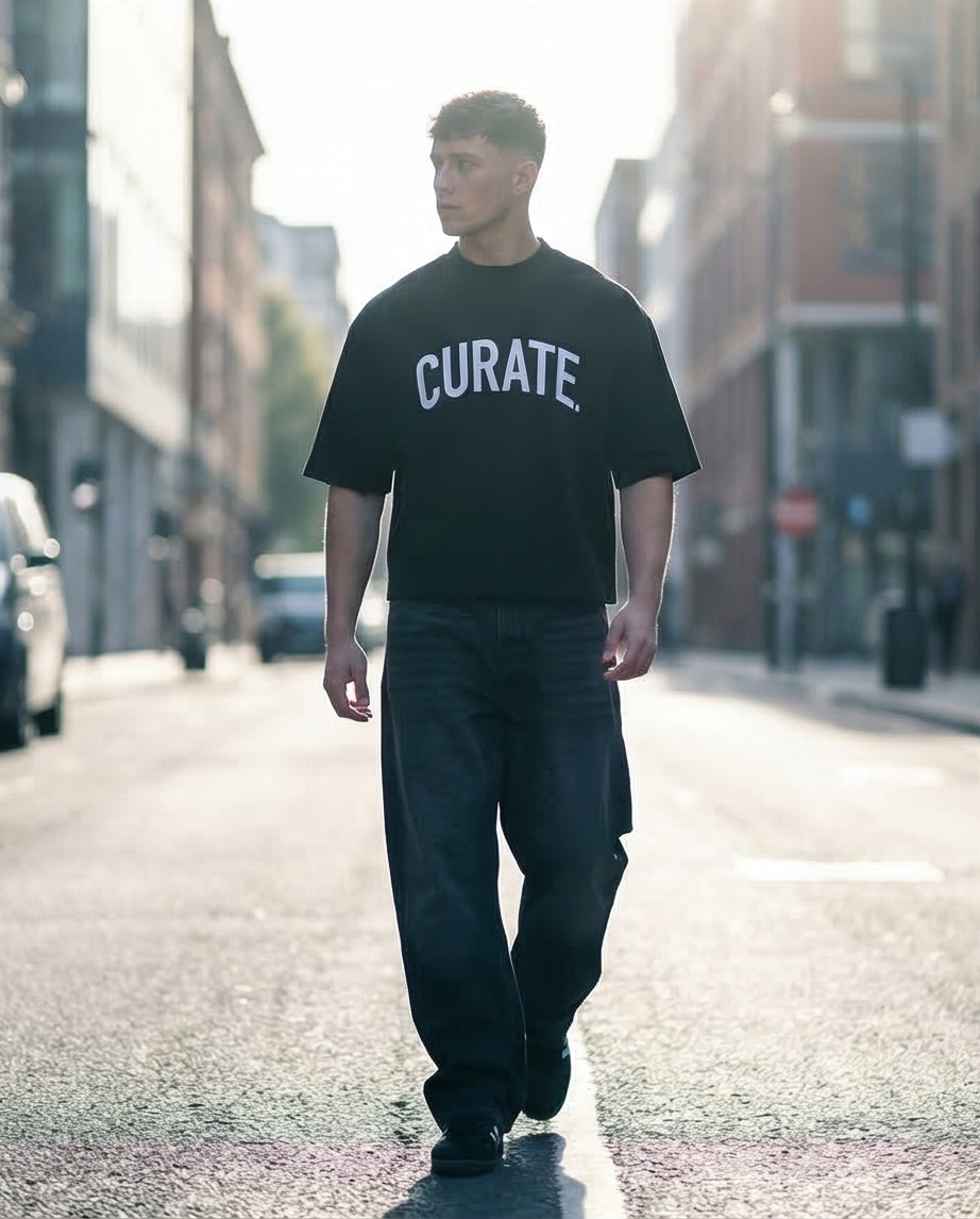 BLACK LOGO TEE