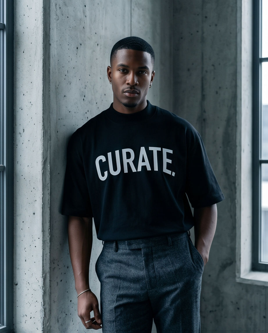 BLACK LOGO TEE